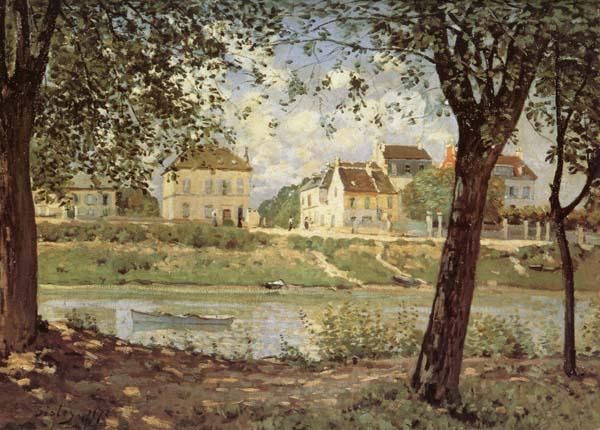 Alfred Sisley Village on the Banks of the Seine
